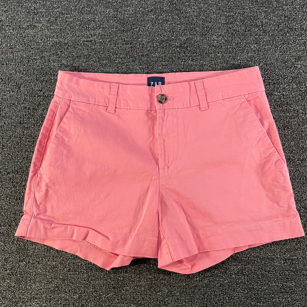 GAP Relaxed Girlfriend Shorts Womens 2 Pink Good Stretch Cotton Twill 3" Inseam